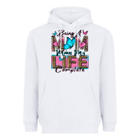 White being a mom makes my life complete Heavyweight Hoodie - Zillion Design Studio
