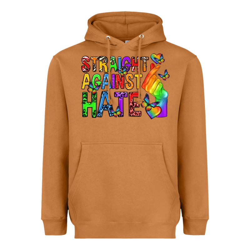 Straight Against Hate Pride Lgbtq Heavyweight Hoodie by texasbilliewilder | Teevron