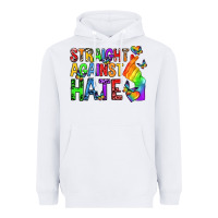 White straight against hate pride lgbtq Heavyweight Hoodie - texasbilliewilder