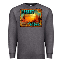Charcoal Heather desert vibes background Premium Sweatshirt - RanaPortraitStore