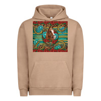 Pigment Burro western horse horseshoe roses gemstones glitter wooden Urban Hoodie - Artiststas
