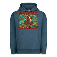 Pigment Midnight Navy western horse horseshoe roses gemstones glitter wooden Urban Hoodie - Artiststas