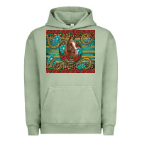 Pigment Oil Green western horse horseshoe roses gemstones glitter wooden Urban Hoodie - Artiststas