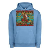 Pigment Pebble Blue western horse horseshoe roses gemstones glitter wooden Urban Hoodie - Artiststas