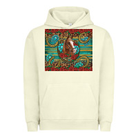 Pigment Pistachio western horse horseshoe roses gemstones glitter wooden Urban Hoodie - Artiststas