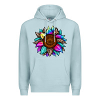 Blue Mist sunflower tie dye Premium Hoodie - JahusDesignShop