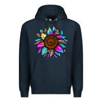 Navy sunflower tie dye Premium Hoodie - JahusDesignShop