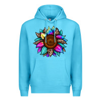 Ocean Blue sunflower tie dye Premium Hoodie - JahusDesignShop