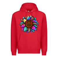 Red sunflower tie dye Premium Hoodie - JahusDesignShop