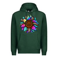 Sports Green sunflower tie dye Premium Hoodie - JahusDesignShop