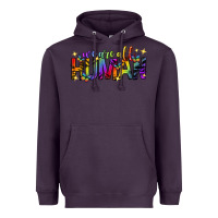 Plum we are all human pride lgbtq Heavyweight Hoodie - texasbilliewilder