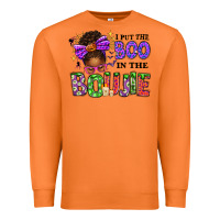 Carrot I Put The Boo In The Boujie Messy Bun Premium Sweatshirt - texasbilliewilder
