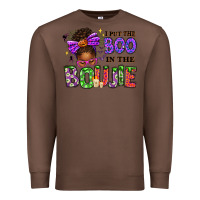Chestnut I Put The Boo In The Boujie Messy Bun Premium Sweatshirt - texasbilliewilder