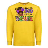 Lemon I Put The Boo In The Boujie Messy Bun Premium Sweatshirt - texasbilliewilder