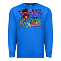 True Royal I Put The Boo In The Boujie Messy Bun Premium Sweatshirt - texasbilliewilder
