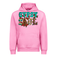 Fuchsia Pink western gypsy soul horse roses serape aztec leopard Urban Hoodie - Artiststas