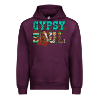 Mauve Wine western gypsy soul horse roses serape aztec leopard Urban Hoodie - Artiststas
