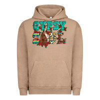 Pigment Burro western gypsy soul horse roses serape aztec leopard Urban Hoodie - Artiststas