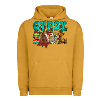 Pigment Peanut Butter western gypsy soul horse roses serape aztec leopard Urban Hoodie - Artiststas