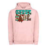 Pigment Salmon western gypsy soul horse roses serape aztec leopard Urban Hoodie - Artiststas