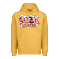 Mustard pink cozy season with snowman ado Premium Hoodie - AdoDesignShop