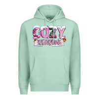 Seafoam pink cozy season with snowman ado Premium Hoodie - AdoDesignShop