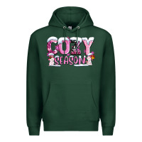 Sports Green pink cozy season with snowman ado Premium Hoodie - AdoDesignShop