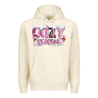 Tofu pink cozy season with snowman ado Premium Hoodie - AdoDesignShop
