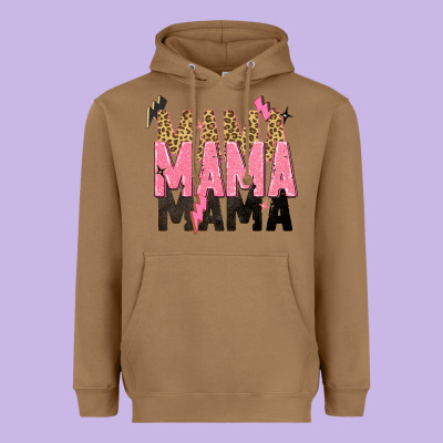 Mama Mama Mama Lightning Bold Heavyweight Hoodie Designed By Zillion Design Studio
