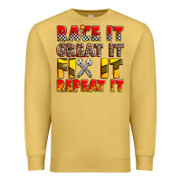 Antique Gold race it great it fix it repeat it Premium Sweatshirt - Zillion Design Studio