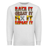 Oatmeal Heather race it great it fix it repeat it Premium Sweatshirt - Zillion Design Studio