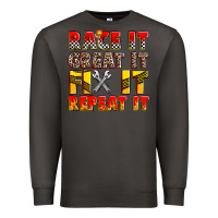 Smoke race it great it fix it repeat it Premium Sweatshirt - Zillion Design Studio