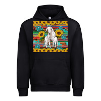 Black goats mom and baby sunflowers gemstones serape leopard glitter wooden Urban Hoodie - Artiststas