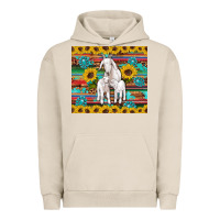 Pigment French Oak goats mom and baby sunflowers gemstones serape leopard glitter wooden Urban Hoodie - Artiststas
