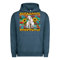 Pigment Midnight Navy goats mom and baby sunflowers gemstones serape leopard glitter wooden Urban Hoodie - Artiststas