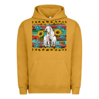 Pigment Peanut Butter goats mom and baby sunflowers gemstones serape leopard glitter wooden Urban Hoodie - Artiststas