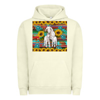 Pigment Pistachio goats mom and baby sunflowers gemstones serape leopard glitter wooden Urban Hoodie - Artiststas