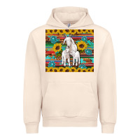 Sandshell goats mom and baby sunflowers gemstones serape leopard glitter wooden Urban Hoodie - Artiststas