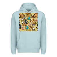 Blue Mist history seamless pattern Premium Hoodie - BundleAndBundleShop