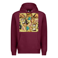 Burgundy history seamless pattern Premium Hoodie - BundleAndBundleShop