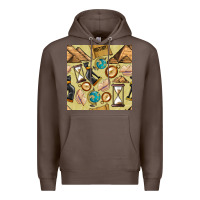 Coffee history seamless pattern Premium Hoodie - BundleAndBundleShop