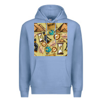 Colony Blue history seamless pattern Premium Hoodie - BundleAndBundleShop
