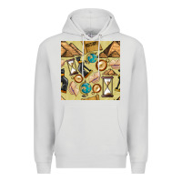 Dove Grey history seamless pattern Premium Hoodie - BundleAndBundleShop