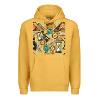 Mustard history seamless pattern Premium Hoodie - BundleAndBundleShop