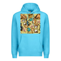 Ocean Blue history seamless pattern Premium Hoodie - BundleAndBundleShop