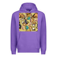 Purple history seamless pattern Premium Hoodie - BundleAndBundleShop