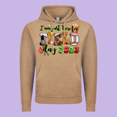 I Am Just Here For Field Day 2023 Vintage Hoodie Designed By Adodesignshop