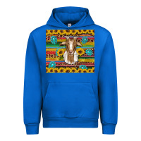 Cobalt goat sunflowers gemstones serape leopard glitter Urban Hoodie - Artiststas