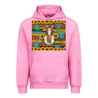 Fuchsia Pink goat sunflowers gemstones serape leopard glitter Urban Hoodie - Artiststas