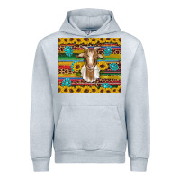 Heather Grey goat sunflowers gemstones serape leopard glitter Urban Hoodie - Artiststas